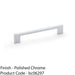 Slim Square Bar Pull Handle - Polished Chrome - 160mm Centres SOLID BRASS Drawer 1