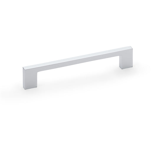 Slim Square Bar Pull Handle - Polished Chrome - 160mm Centres SOLID BRASS Drawer