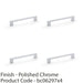 4 PACK Slim Square Bar Pull Handle Polished Chrome 160mm Centres SOLID BRASS 1