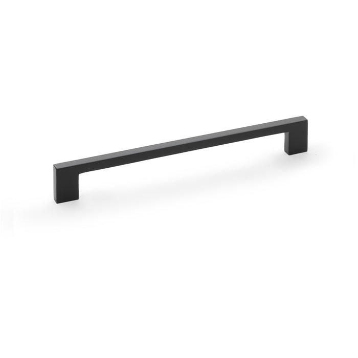 Slim Square Bar Pull Handle - Matt Black - 224mm Centres SOLID BRASS Drawer