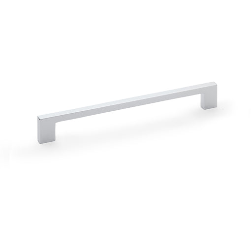 Slim Square Bar Pull Handle - Polished Chrome - 224mm Centres SOLID BRASS Drawer