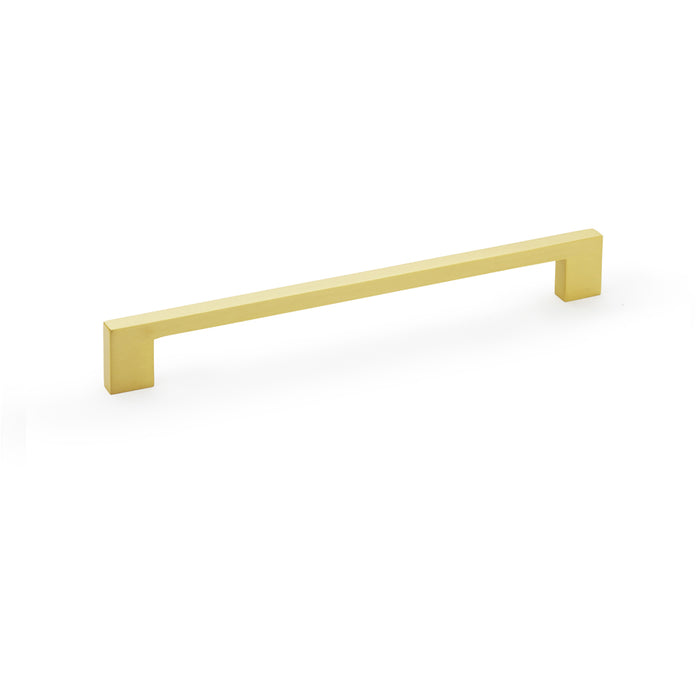 Slim Square Bar Pull Handle - Satin Brass - 224mm Centres SOLID BRASS Drawer