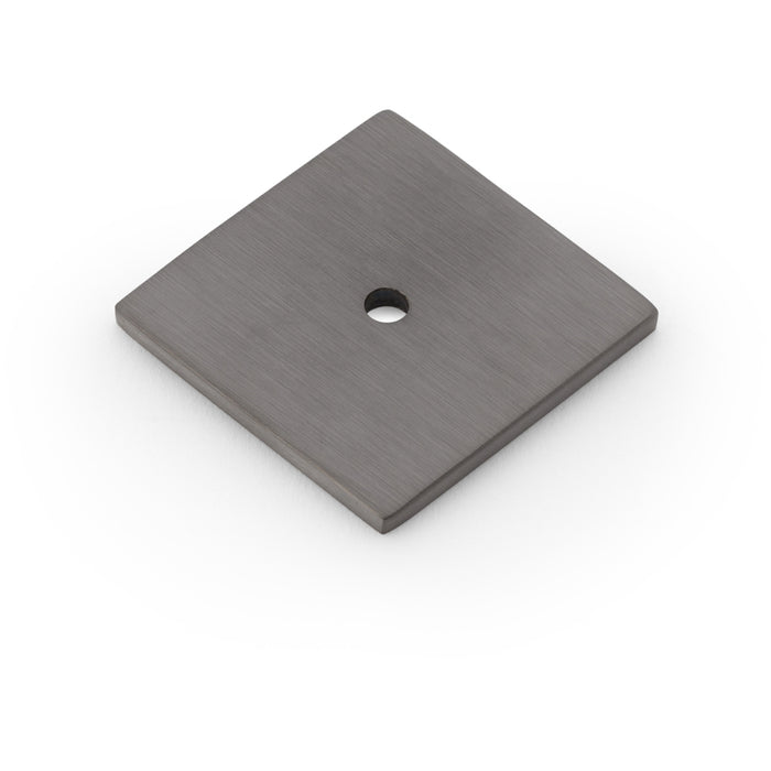 Square Kitchen Door Knob Backplate - Dark Bronze 38mm x 38mm Cabinet Plate