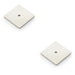 2 PACK Square Kitchen Door Knob Backplate Polished Nickel 38mm x 38mm Cabinet