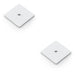 2 PACK Square Kitchen Door Knob Backplate Satin Chrome 38mm x 38mm Cabinet Plate