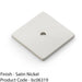 Square Kitchen Door Knob Backplate - Satin Nickel 38mm x 38mm Cabinet Plate 1