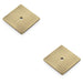 2 PACK Square Kitchen Door Knob Backplate Antique Brass 45mmx45mm Cabinet Plate