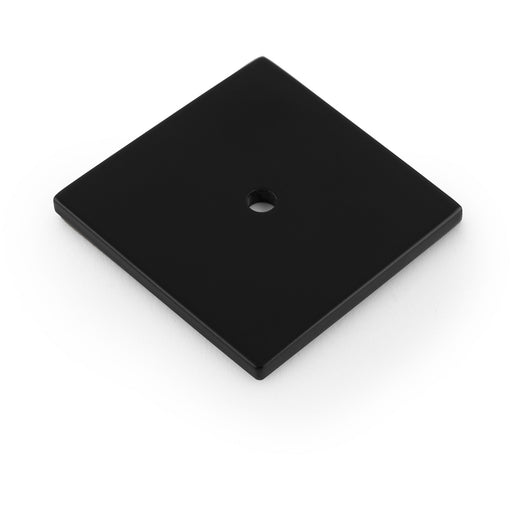 Square Kitchen Door Knob Backplate - Matt Black 45mm x 45mm Cabinet Plate