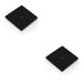 2 PACK Square Kitchen Door Knob Backplate Matt Black 45mm x 45mm Cabinet Plate