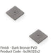 2 PACK Square Kitchen Door Knob Backplate Dark Bronze 45mm x 45mm Cabinet Plate 1