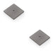 2 PACK Square Kitchen Door Knob Backplate Dark Bronze 45mm x 45mm Cabinet Plate