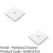 2 PACK Square Kitchen Door Knob Backplate Polished Chrome 45mm x 45mm Cabinet 1