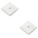 2 PACK Square Kitchen Door Knob Backplate Polished Nickel 45mm x 45mm Cabinet