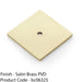 Square Kitchen Door Knob Backplate - Satin Brass 45mm x 45mm Cabinet Plate 1