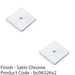 2 PACK Square Kitchen Door Knob Backplate Satin Chrome 45mm x 45mm Cabinet Plate 1