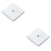 2 PACK Square Kitchen Door Knob Backplate Satin Chrome 45mm x 45mm Cabinet Plate