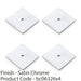4 PACK Square Kitchen Door Knob Backplate Satin Chrome 45mm x 45mm Cabinet Plate 1