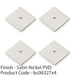 4 PACK Square Kitchen Door Knob Backplate Satin Nickel 45mm x 45mm Cabinet Plate 1