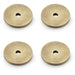 4 PACK Round Kitchen Door Knob Backplate Antique Brass 25mm Circular Plate