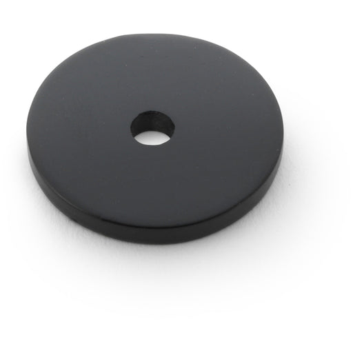 Round Kitchen Door Knob Backplate - Matt Black 25mm Diameter Circular Plate