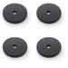 4 PACK Round Kitchen Door Knob Backplate Matt Black 25mm Diameter Circular Plate