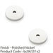 2 PACK Round Kitchen Door Knob Backplate Polished Nickel 25mm Circular Plate 1