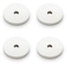 4 PACK Round Kitchen Door Knob Backplate Polished Nickel 25mm Circular Plate