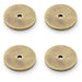 4 PACK Round Kitchen Door Knob Backplate Antique Brass 30mm Circular Plate