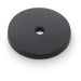 Round Kitchen Door Knob Backplate - Matt Black 30mm Diameter Circular Plate