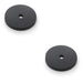 2 PACK Round Kitchen Door Knob Backplate Matt Black 30mm Diameter Circular Plate