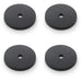 4 PACK Round Kitchen Door Knob Backplate Matt Black 30mm Diameter Circular Plate