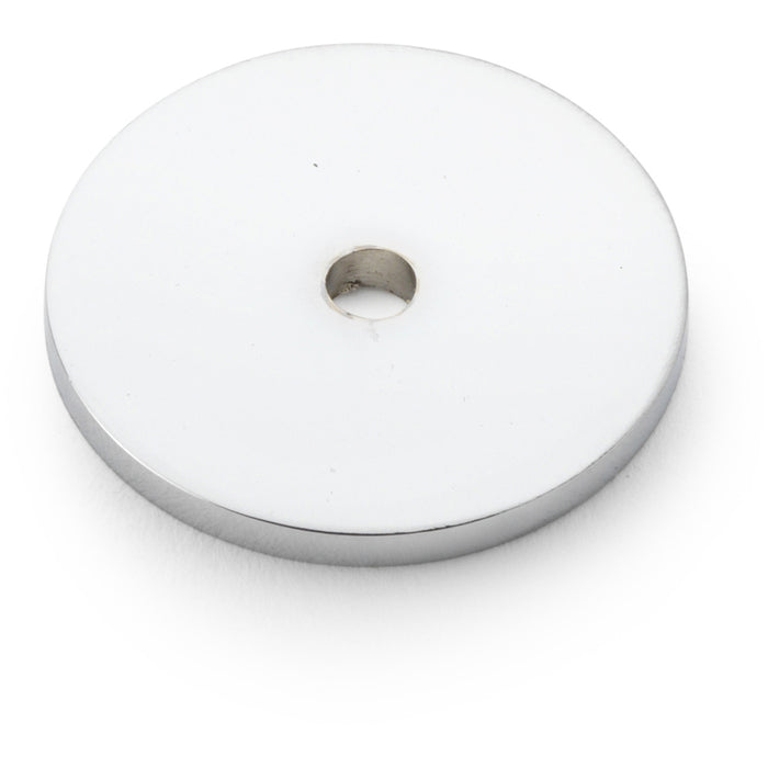 Round Kitchen Door Knob Backplate - Polished Chrome 30mm Diameter Circular Plate
