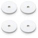 4 PACK Round Kitchen Door Knob Backplate Polished Chrome 30mm Circular Plate