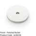 Round Kitchen Door Knob Backplate - Polished Nickel 30mm Diameter Circular Plate 1