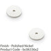 2 PACK Round Kitchen Door Knob Backplate Polished Nickel 30mm Circular Plate 1