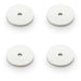 4 PACK Round Kitchen Door Knob Backplate Polished Nickel 30mm Circular Plate