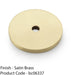 Round Kitchen Door Knob Backplate - Satin Brass 30mm Diameter Circular Plate 1
