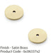 2 PACK Round Kitchen Door Knob Backplate Satin Brass 30mm Circular Plate 1