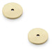 2 PACK Round Kitchen Door Knob Backplate Satin Brass 30mm Circular Plate