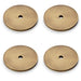 4 PACK Round Kitchen Door Knob Backplate Antique Brass 35mm Circular Plate