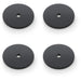 4 PACK Round Kitchen Door Knob Backplate Matt Black 35mm Diameter Circular Plate