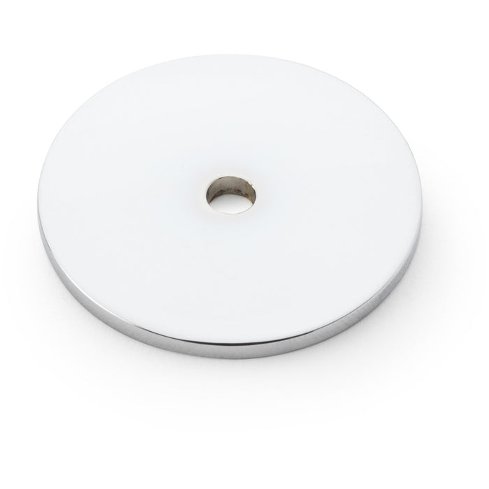 Round Kitchen Door Knob Backplate - Polished Chrome 35mm Diameter Circular Plate