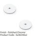 2 PACK Round Kitchen Door Knob Backplate Polished Chrome 35mm Circular Plate 1