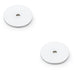 2 PACK Round Kitchen Door Knob Backplate Polished Chrome 35mm Circular Plate