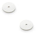 2 PACK Round Kitchen Door Knob Backplate Polished Nickel 35mm Circular Plate