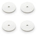 4 PACK Round Kitchen Door Knob Backplate Polished Nickel 35mm Circular Plate