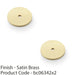 2 PACK Round Kitchen Door Knob Backplate Satin Brass 35mm Circular Plate 1