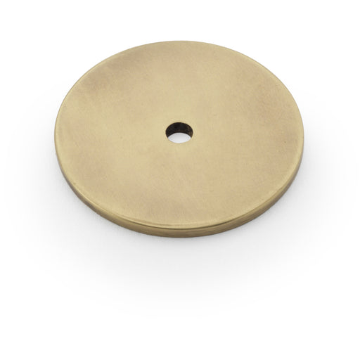 Round Kitchen Door Knob Backplate - Antique Brass 40mm Diameter Circular Plate