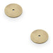 2 PACK Round Kitchen Door Knob Backplate Antique Brass 40mm Circular Plate