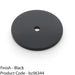 Round Kitchen Door Knob Backplate - Matt Black 40mm Diameter Circular Plate 1